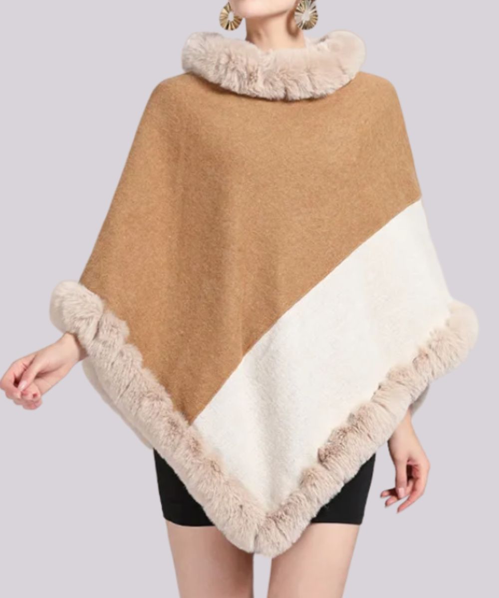 Poncho Cachemire Camel | Planète Poncho