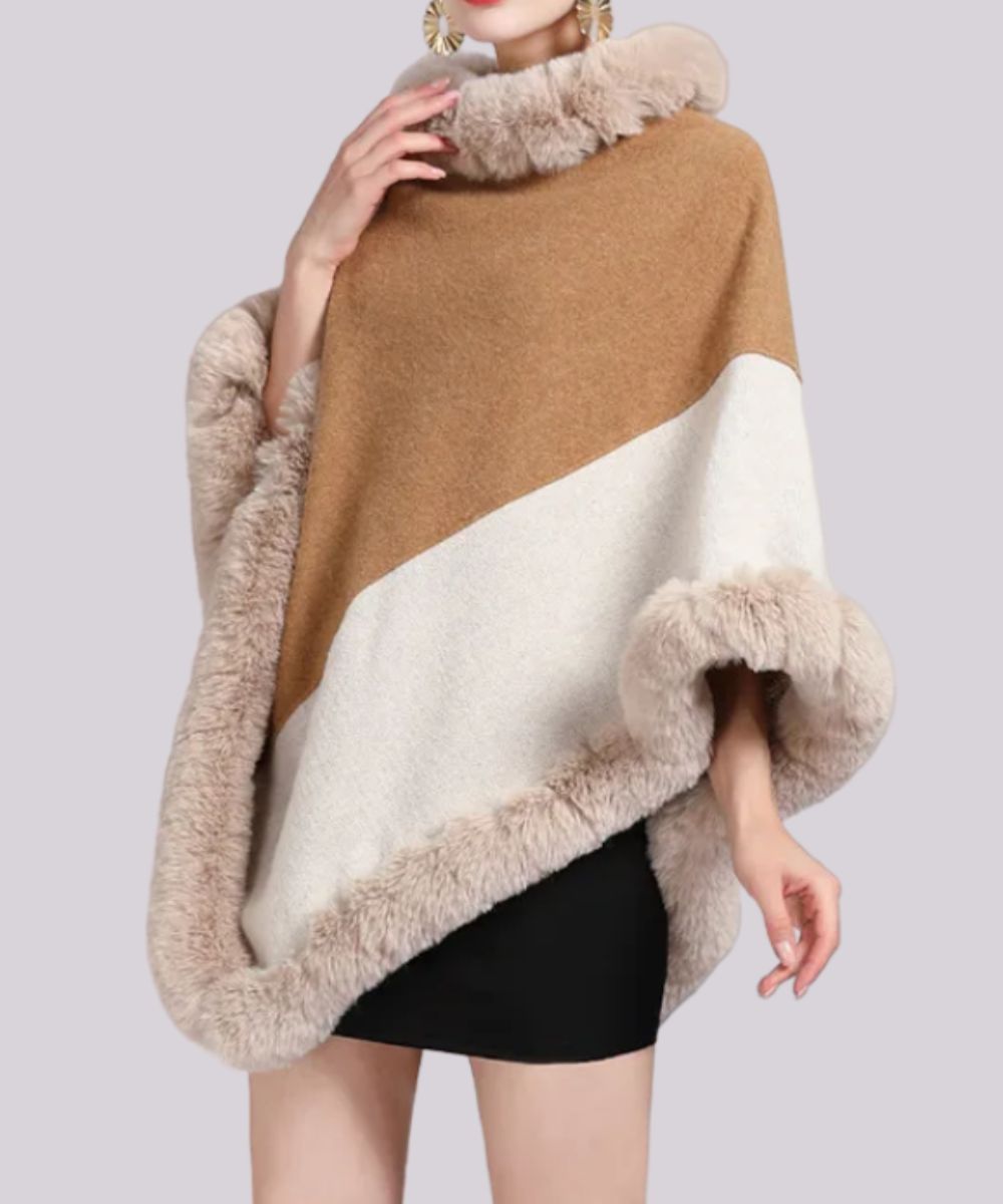 Poncho Cachemire Camel | Planète Poncho