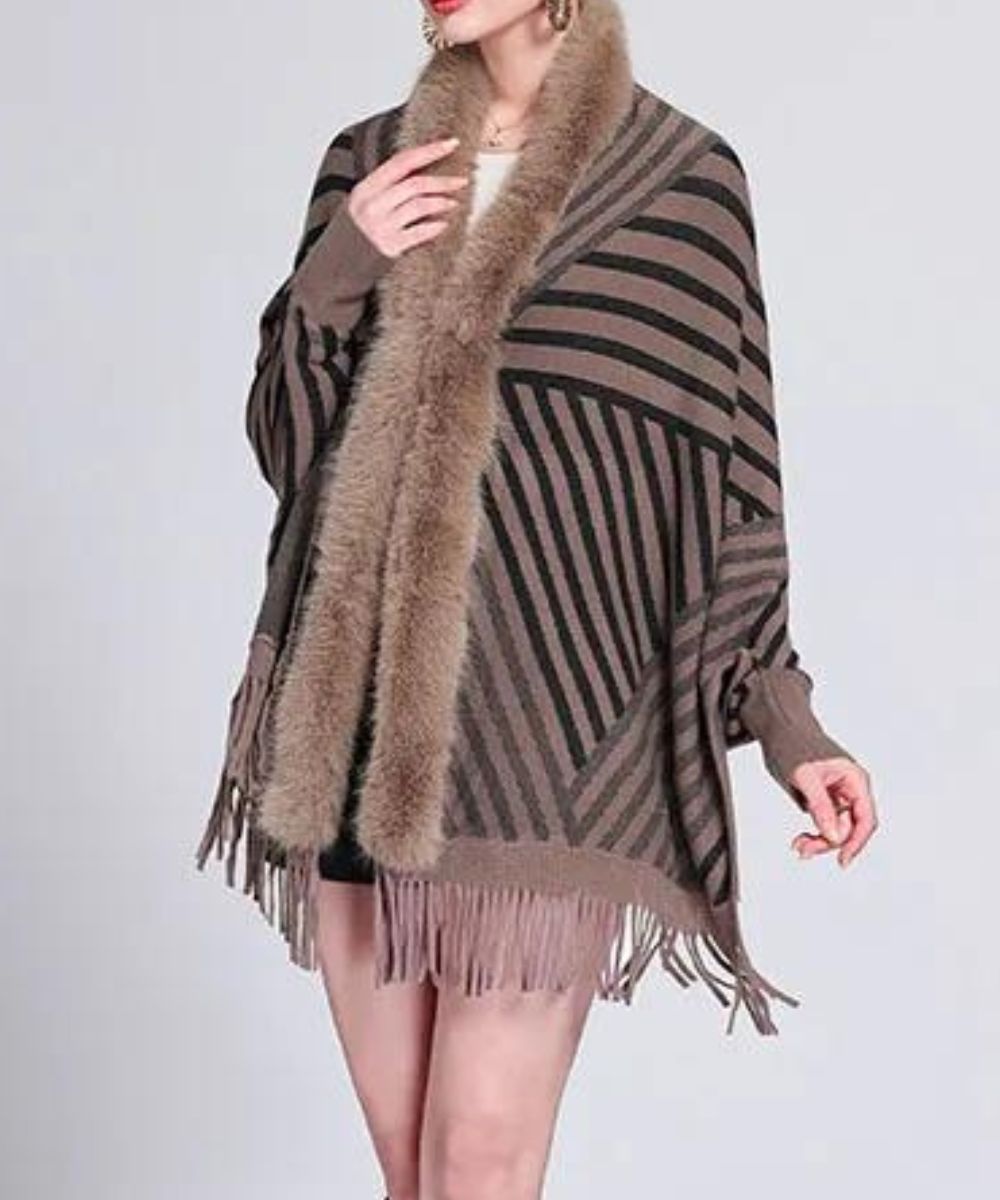 Poncho Cape Chaud Femme - Planète Poncho