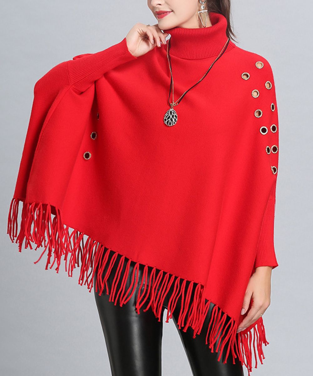 Poncho Col Roulé Cachemire - Planète Poncho