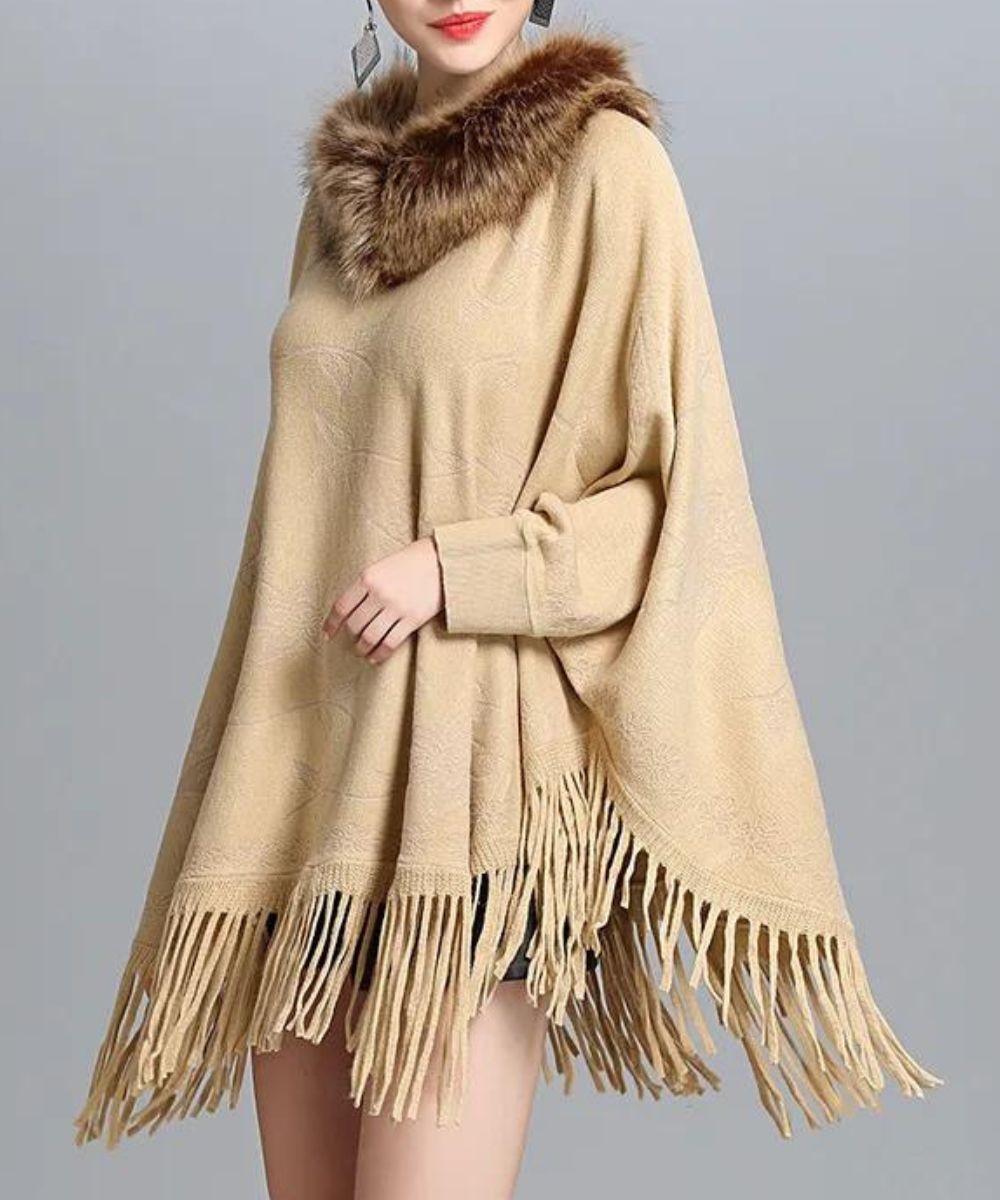 Poncho Court Laine Femme - Planète Poncho