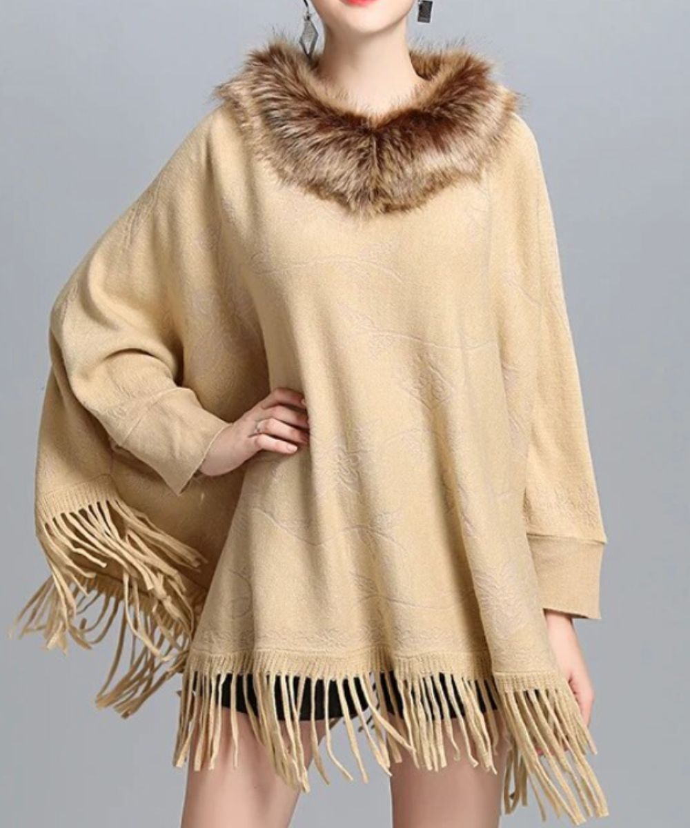 Poncho Court Laine Femme - Planète Poncho