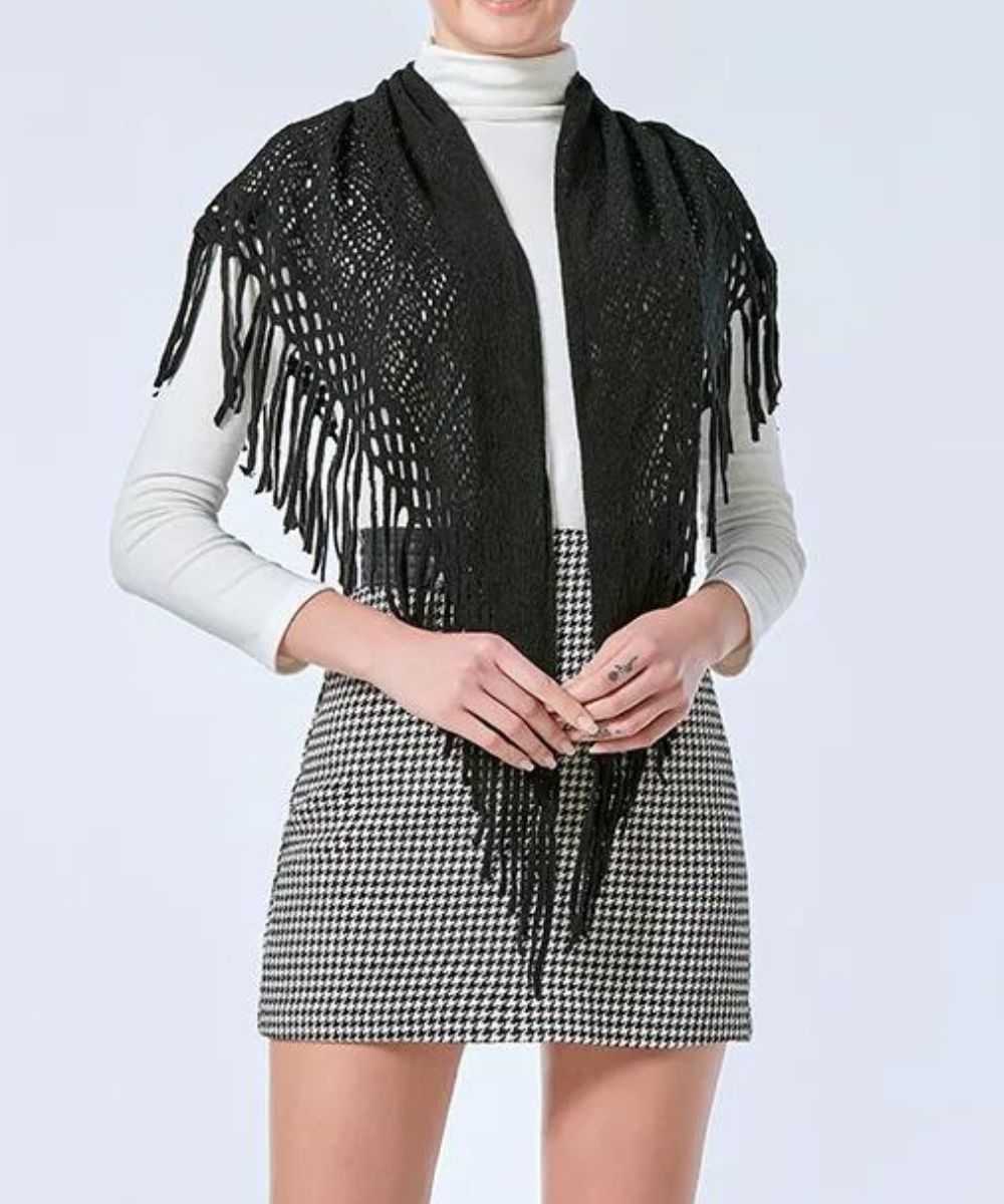Poncho Court Noir - Planète Poncho