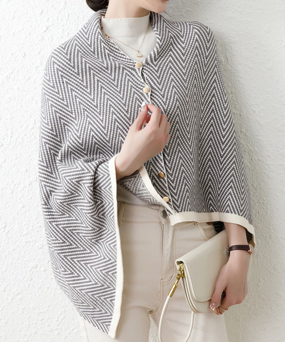 Poncho Boutonné Femme - Planète Poncho