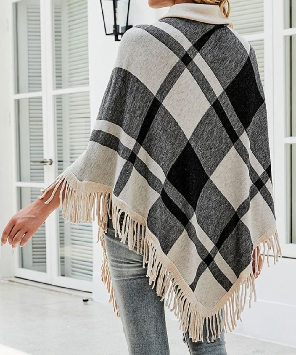 Poncho Femme Avec Col Roulé - Planète Poncho