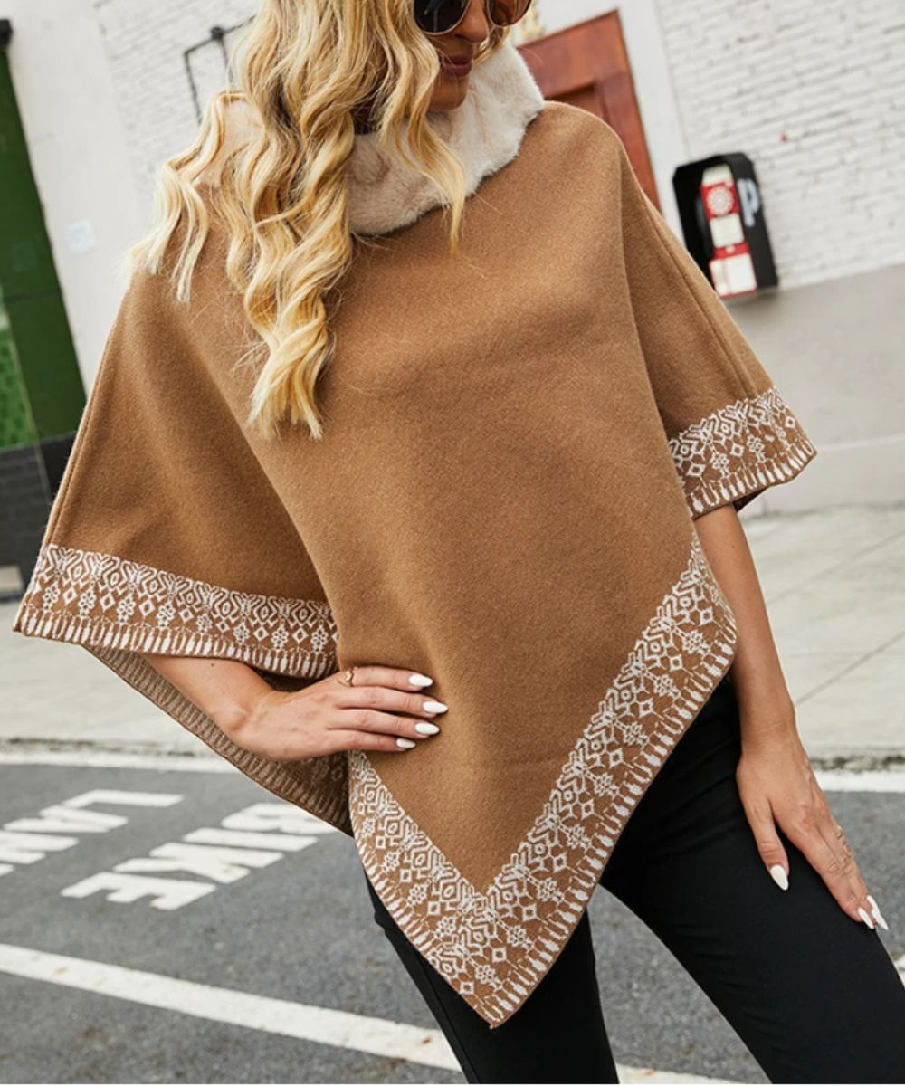 Poncho Femme Camel - Planète Poncho