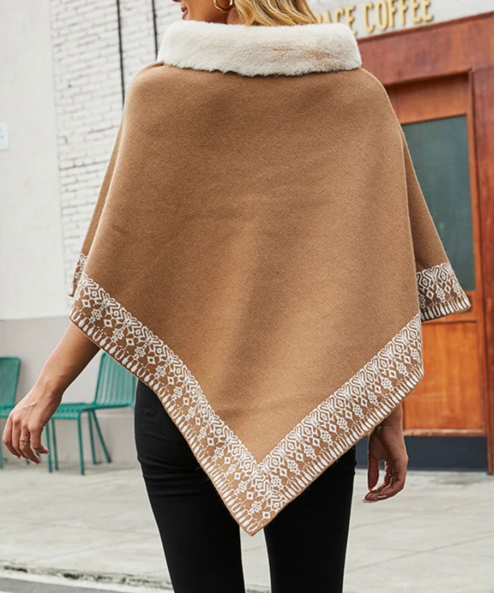 Poncho Femme Camel - Planète Poncho