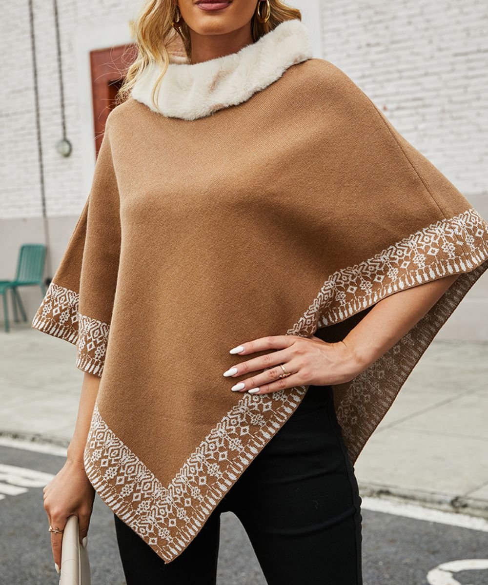 Poncho Femme Camel - Planète Poncho
