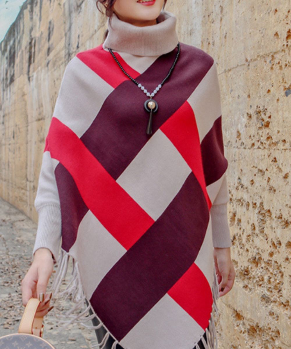 Poncho Femme Col Roulé - Planète Poncho