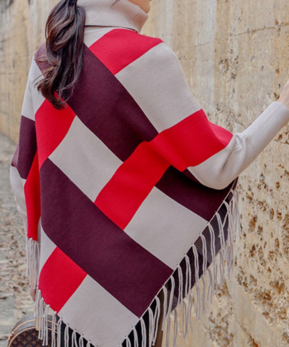 Poncho Femme Col Roulé - Planète Poncho