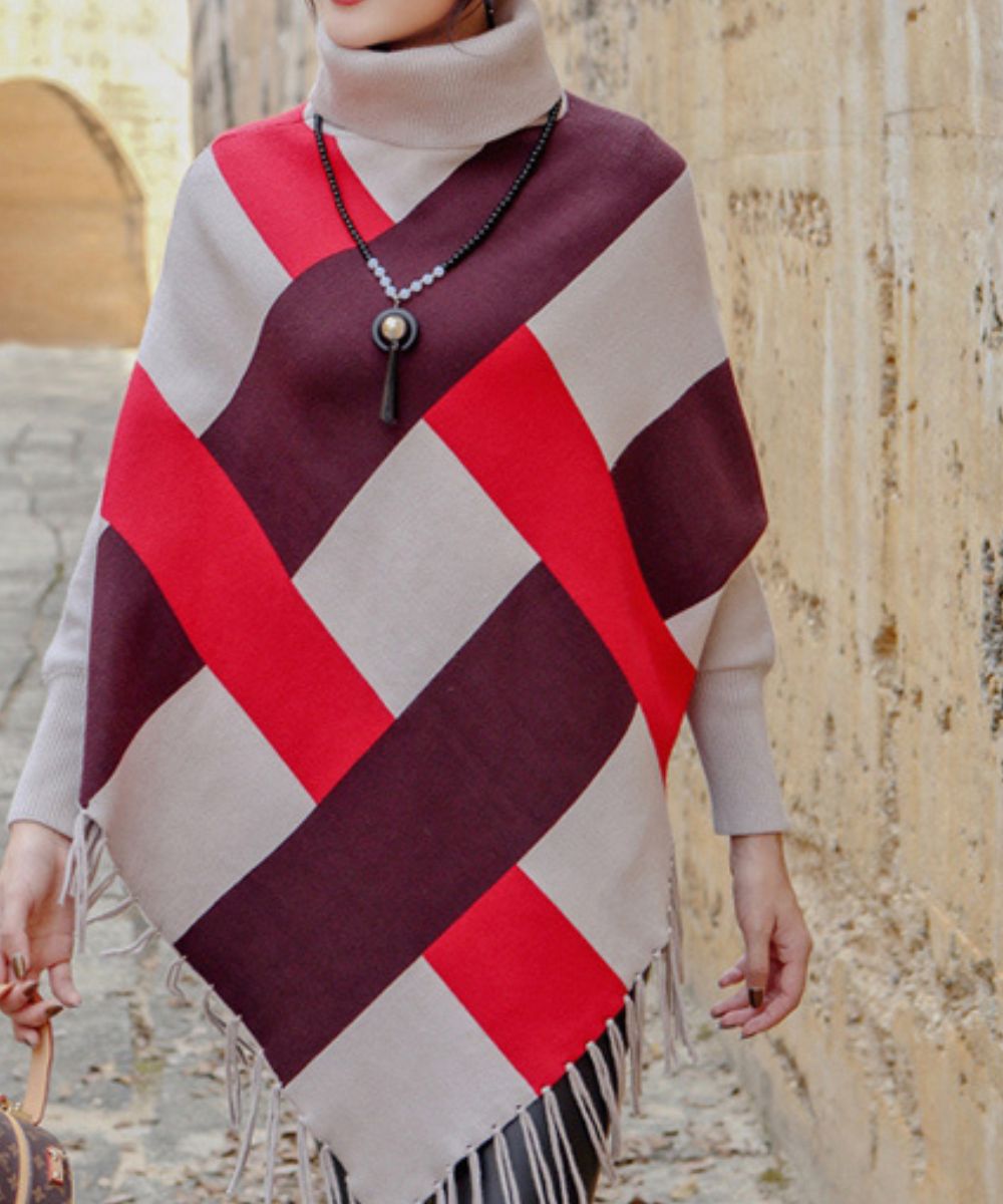Poncho Femme Col Roulé - Planète Poncho