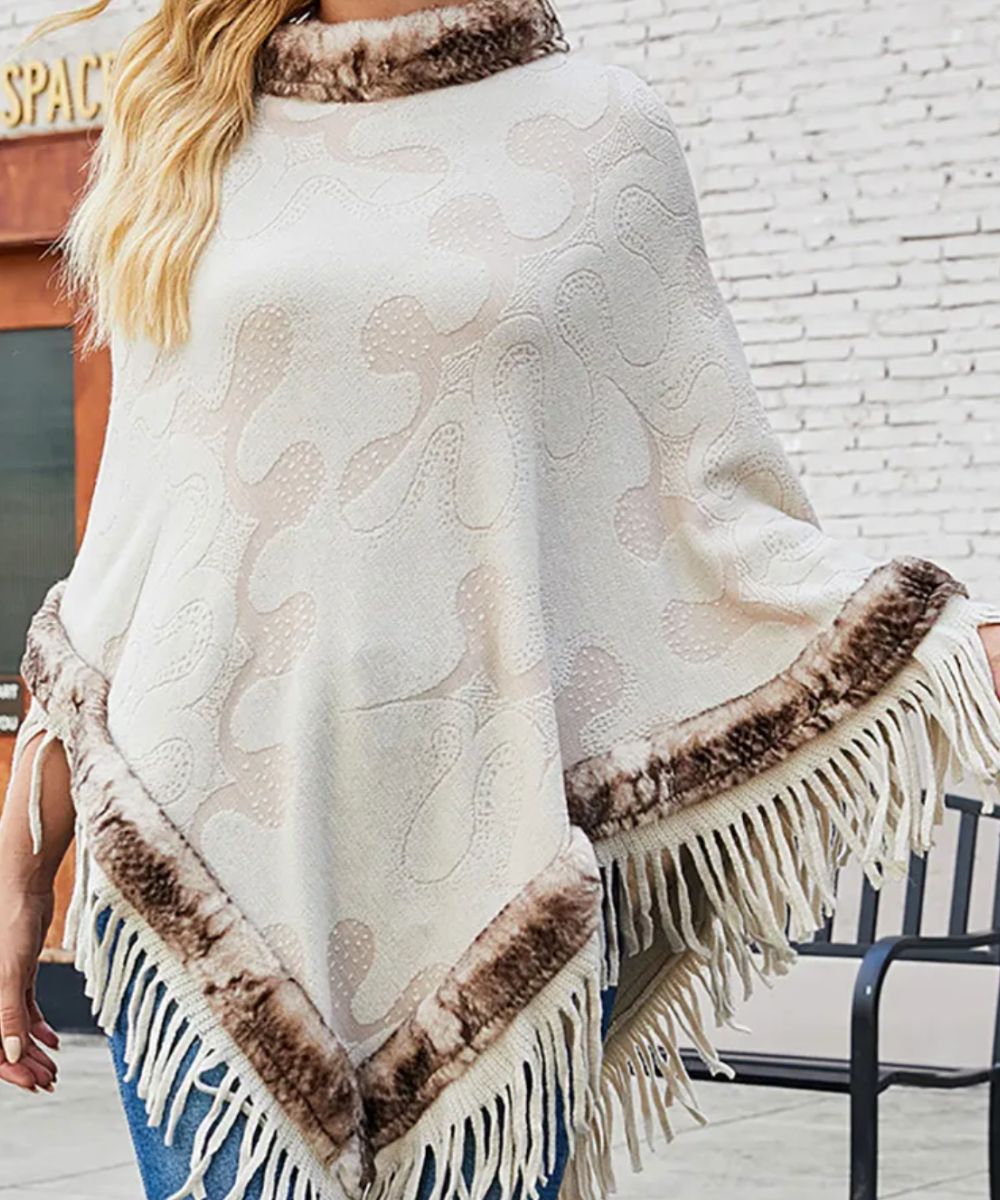 Poncho Femme Hiver Chaud