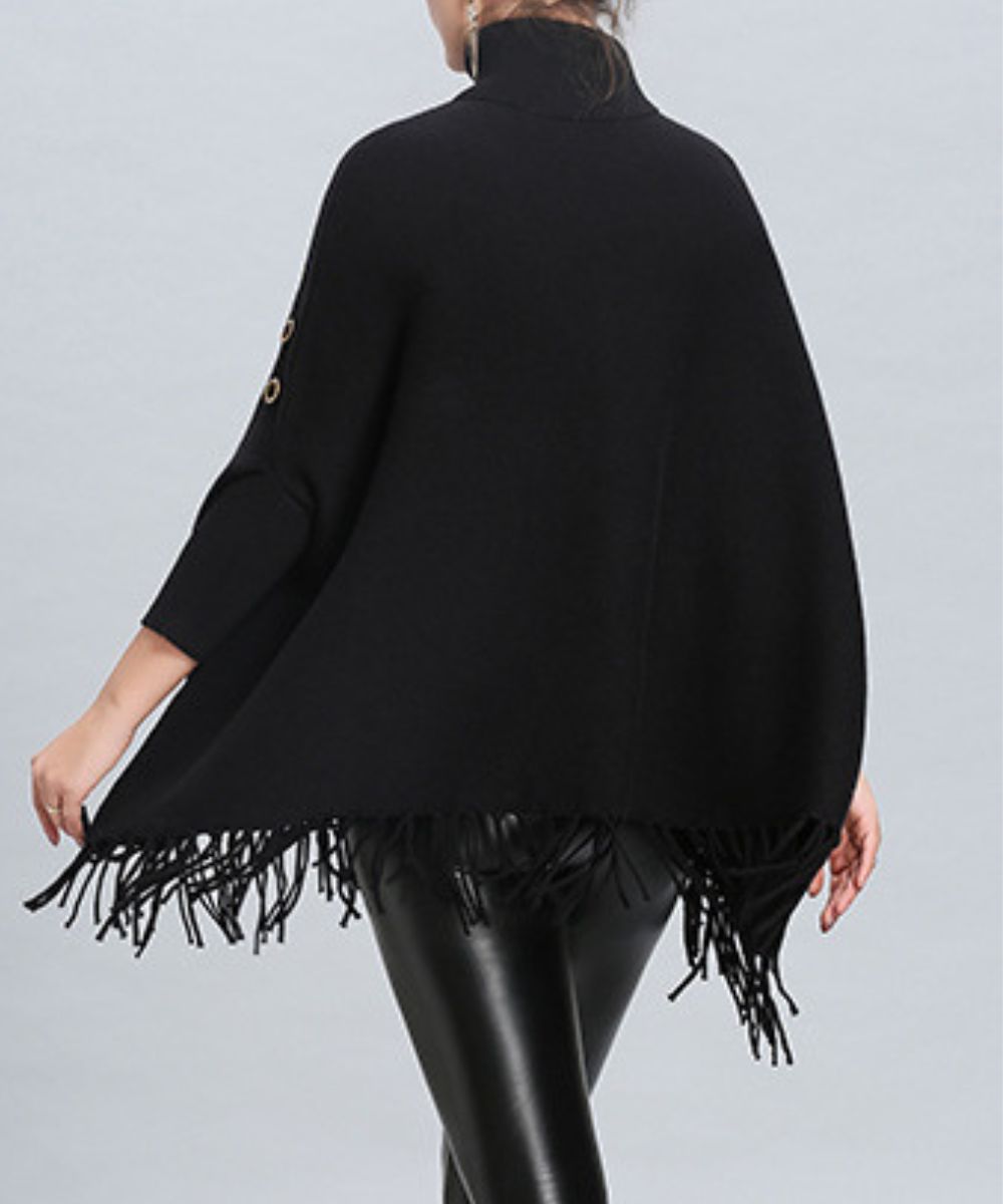 Poncho Femme Noir