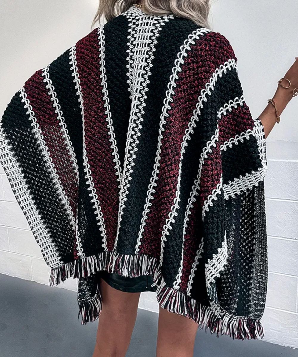 Poncho Femme Noir Chic - Planète Poncho