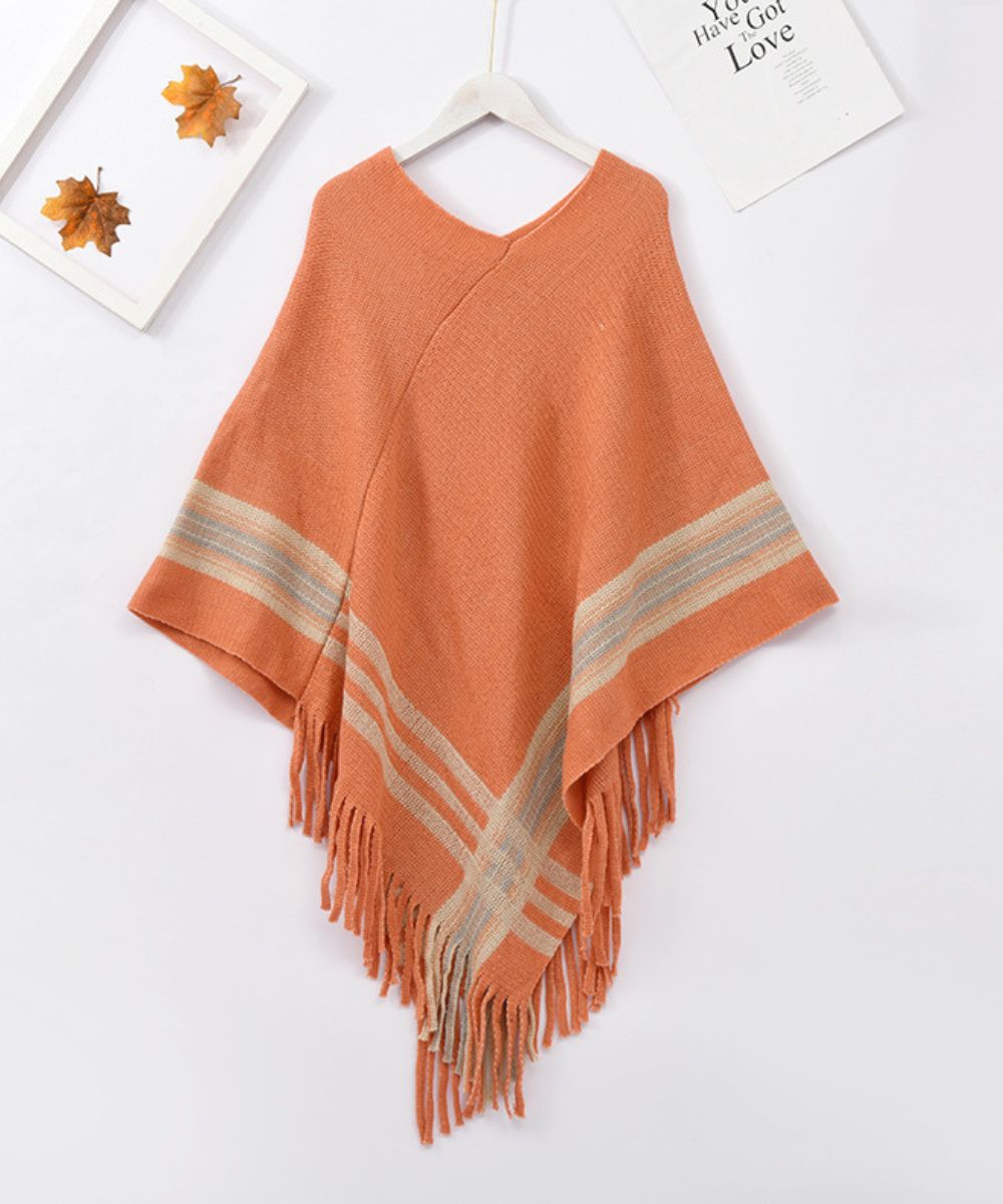 Poncho Femme Orange - Planète Poncho