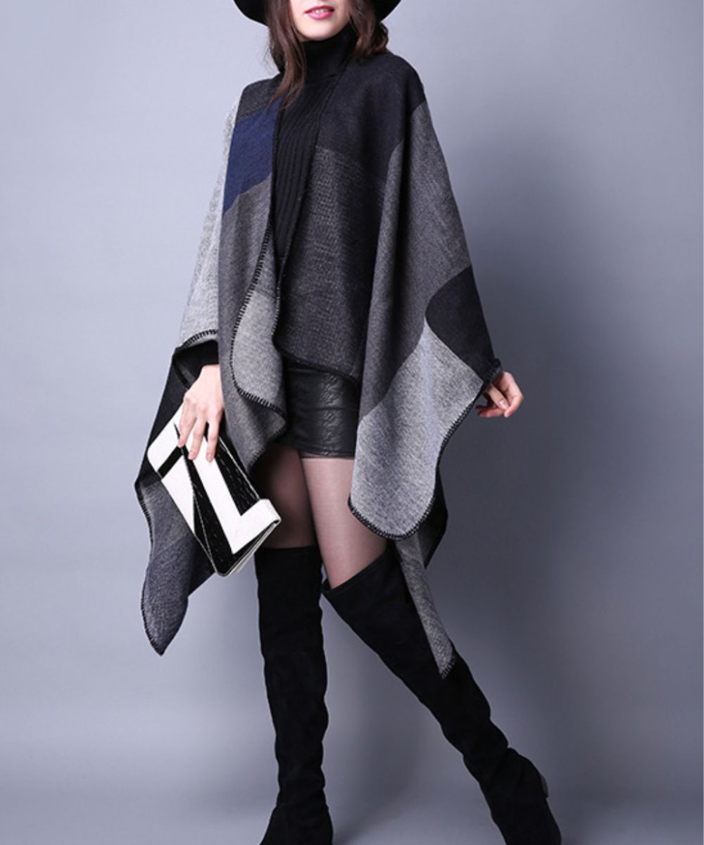 Poncho Gris Femme - Planète Poncho