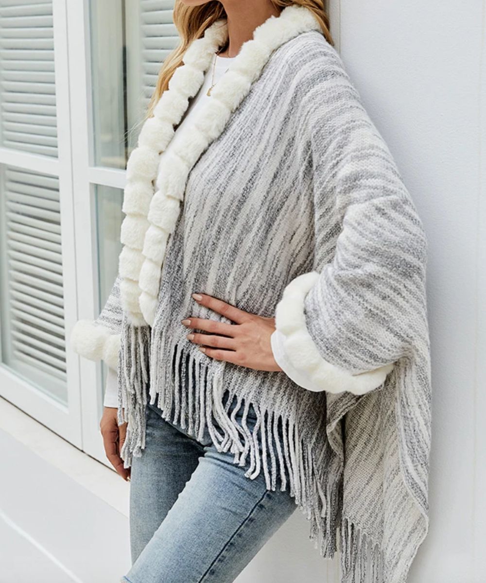 Poncho Manches Longues Femme - Planète Poncho