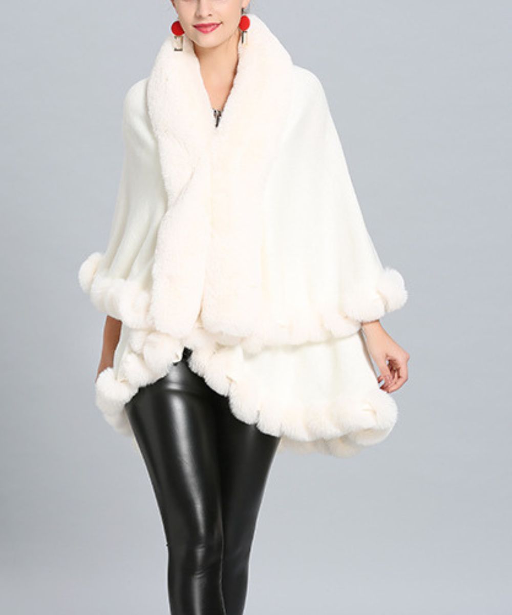 Poncho Polaire Blanc - Planète Poncho