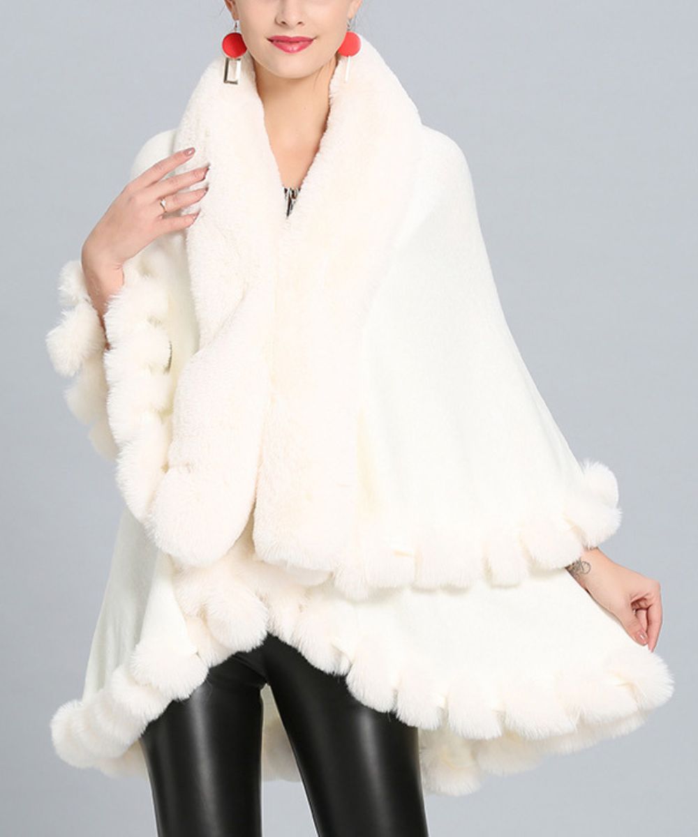 Poncho Polaire Blanc - Planète Poncho