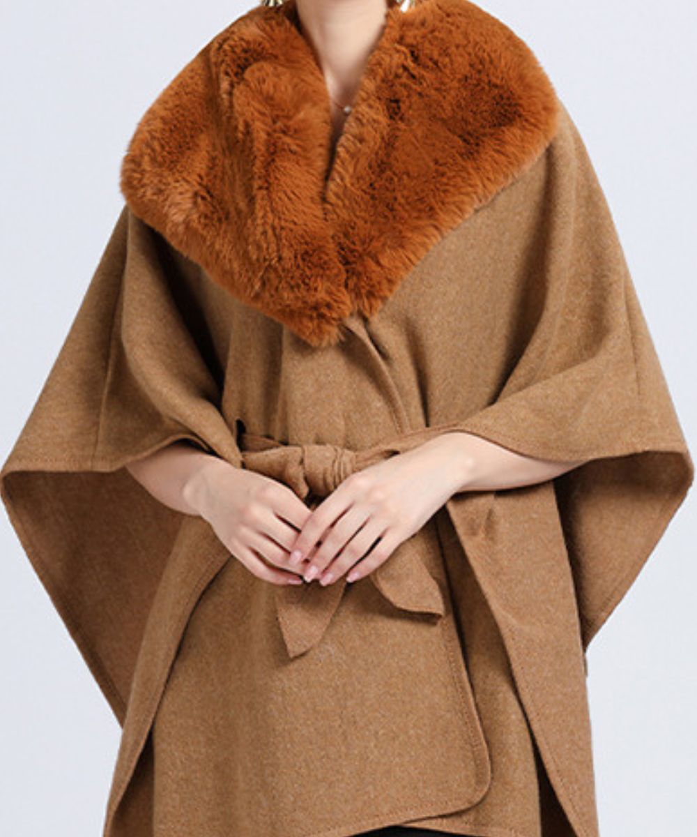Poncho Polaire Camel - Planète Poncho