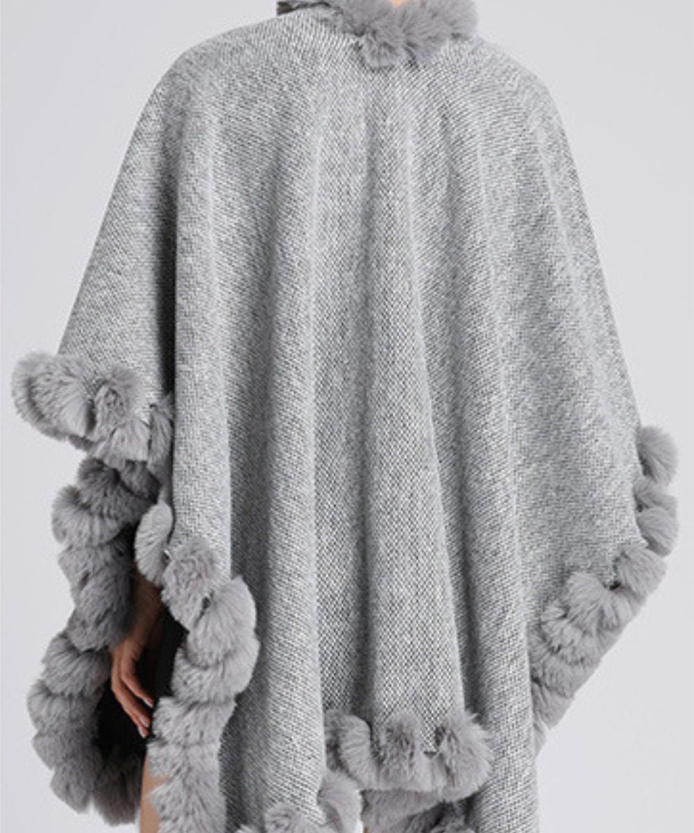 Poncho Polaire Gris - Planète Poncho
