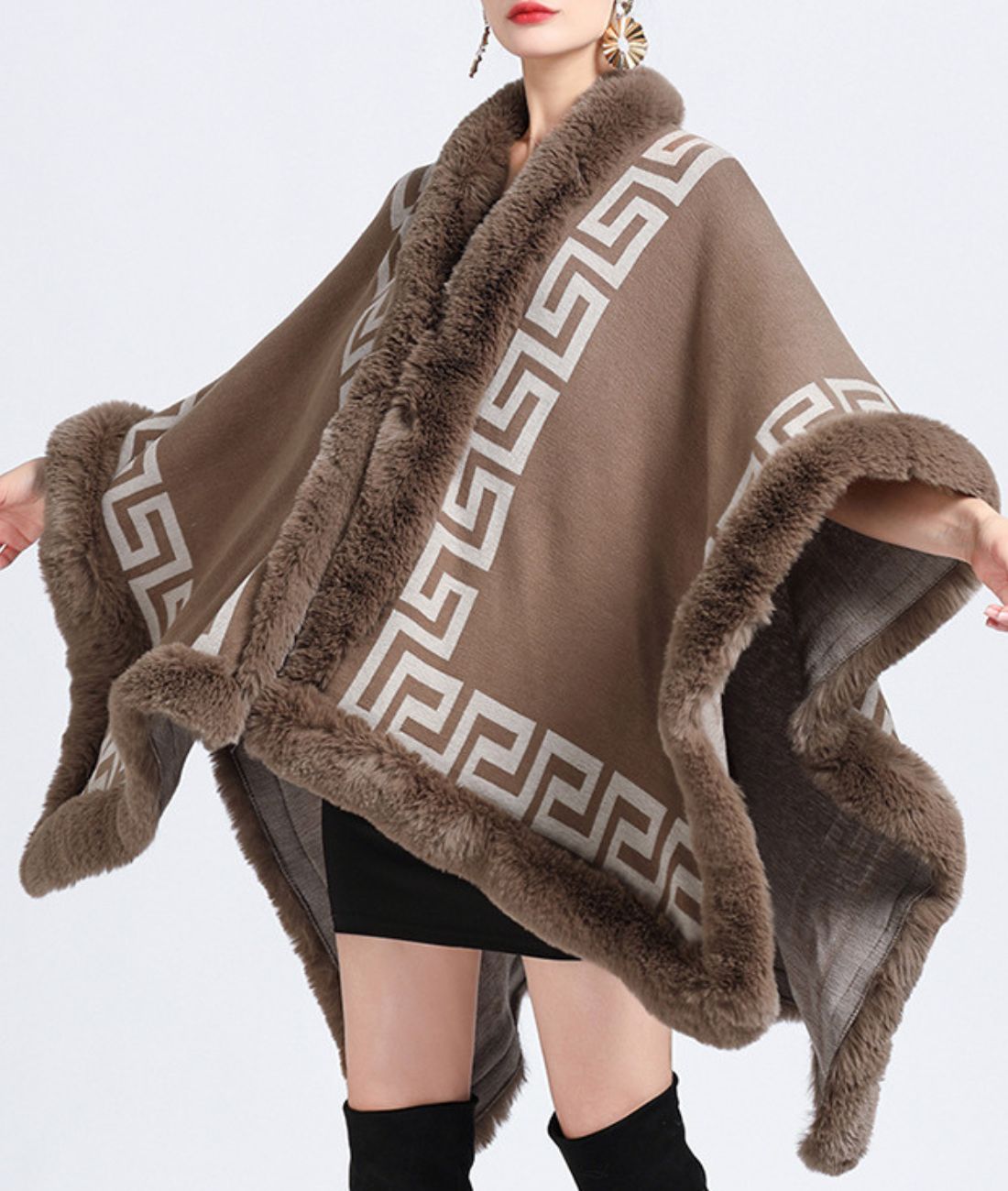 Poncho Polaire Marron - Planète Poncho