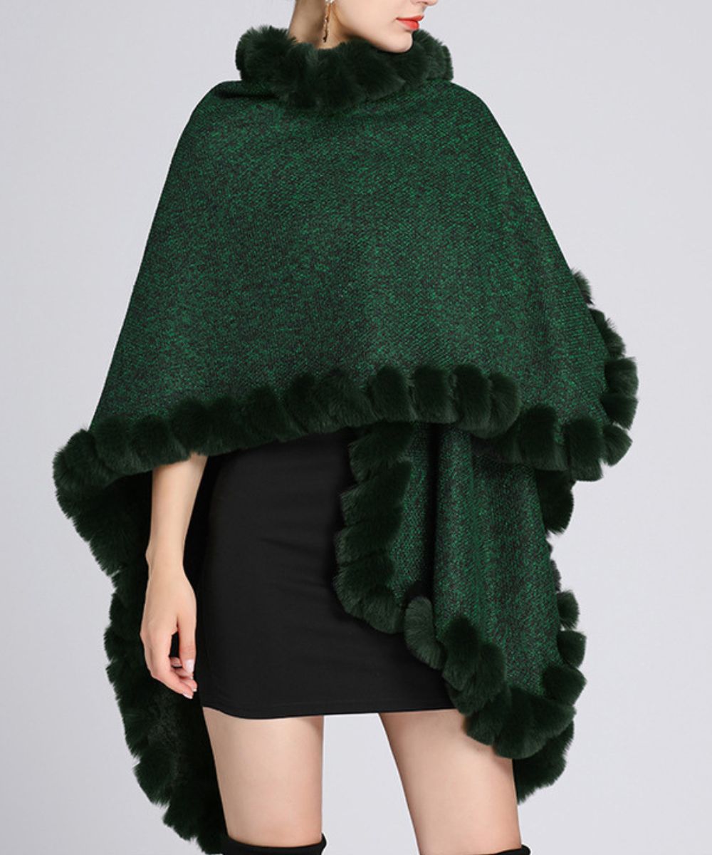 Poncho Polaire Vert - Planète Poncho