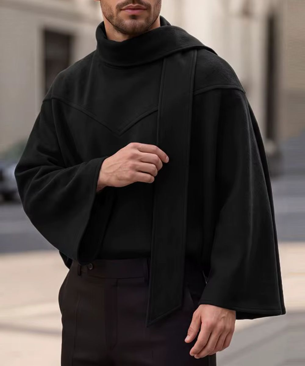 Poncho Cape Homme à Manches Amples