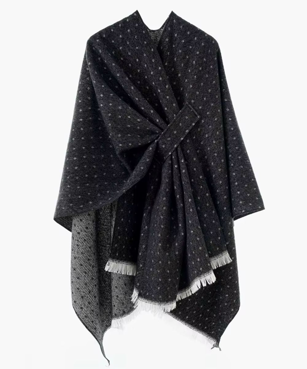 Poncho Femme Fin à Pois