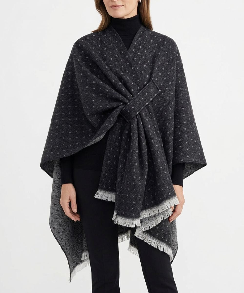 Poncho Femme Fin à Pois