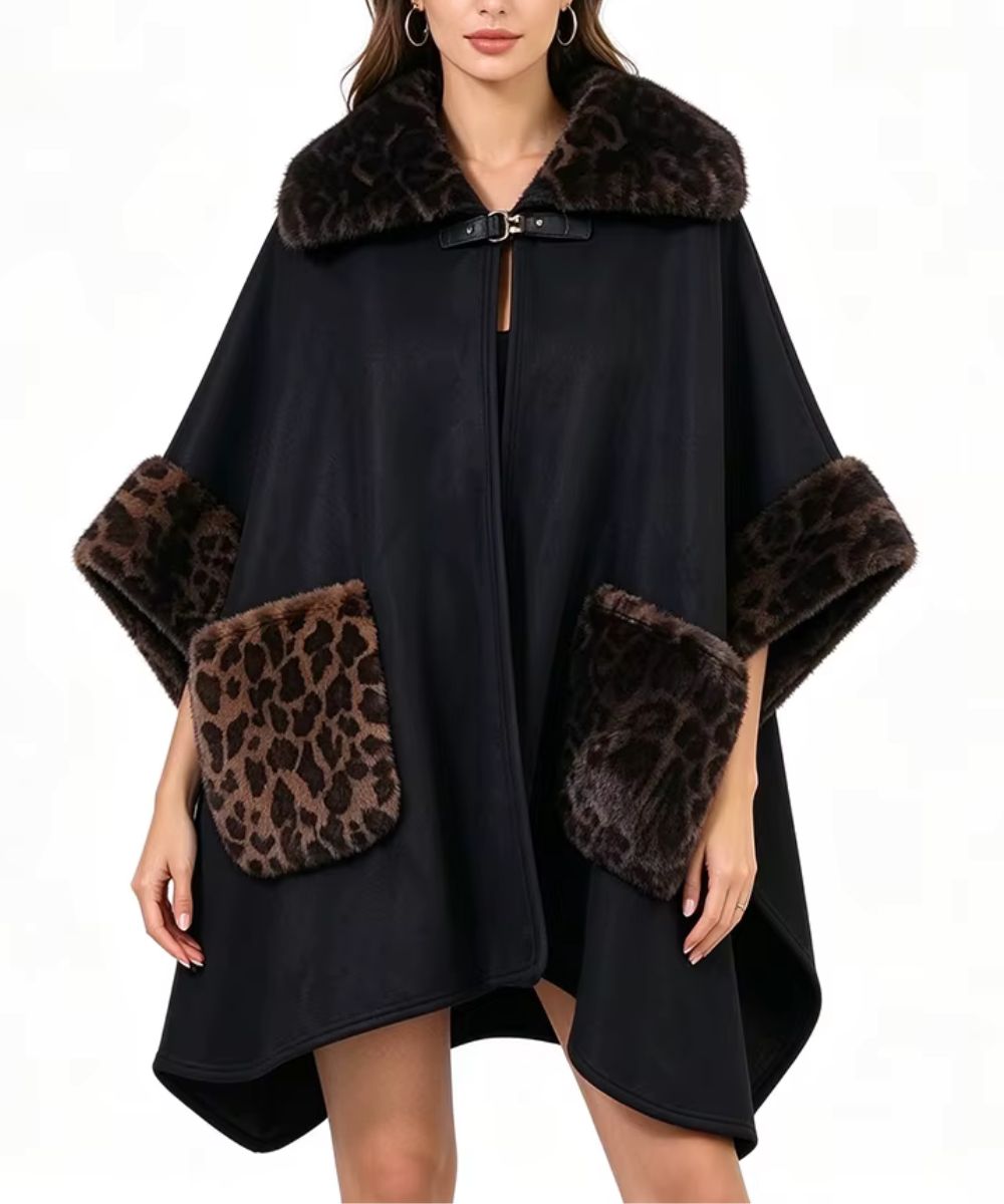 Poncho Collo Alto in Lana