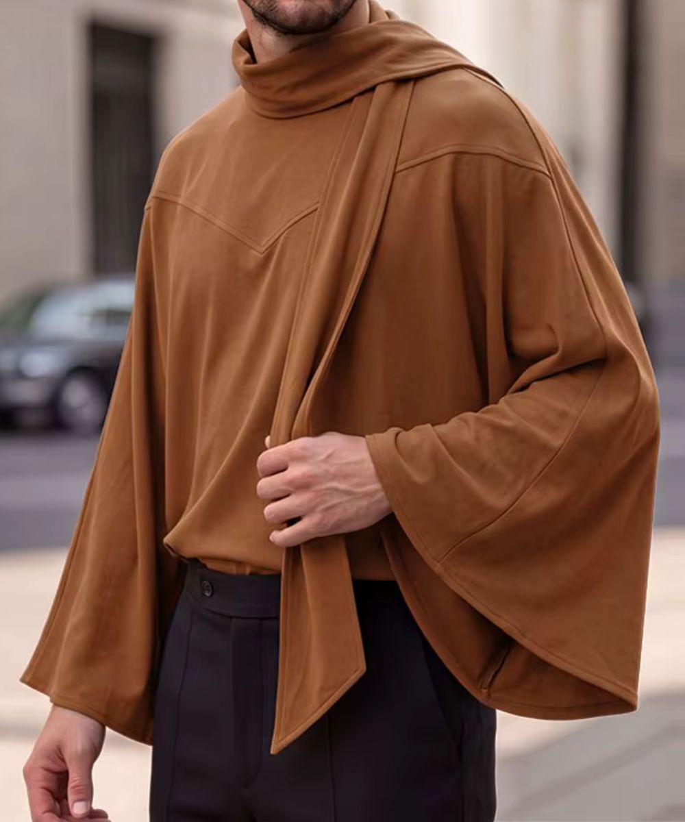 Poncho Cape Homme à Manches Amples