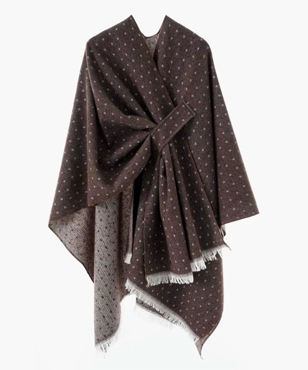 Poncho Femme Fin à Pois
