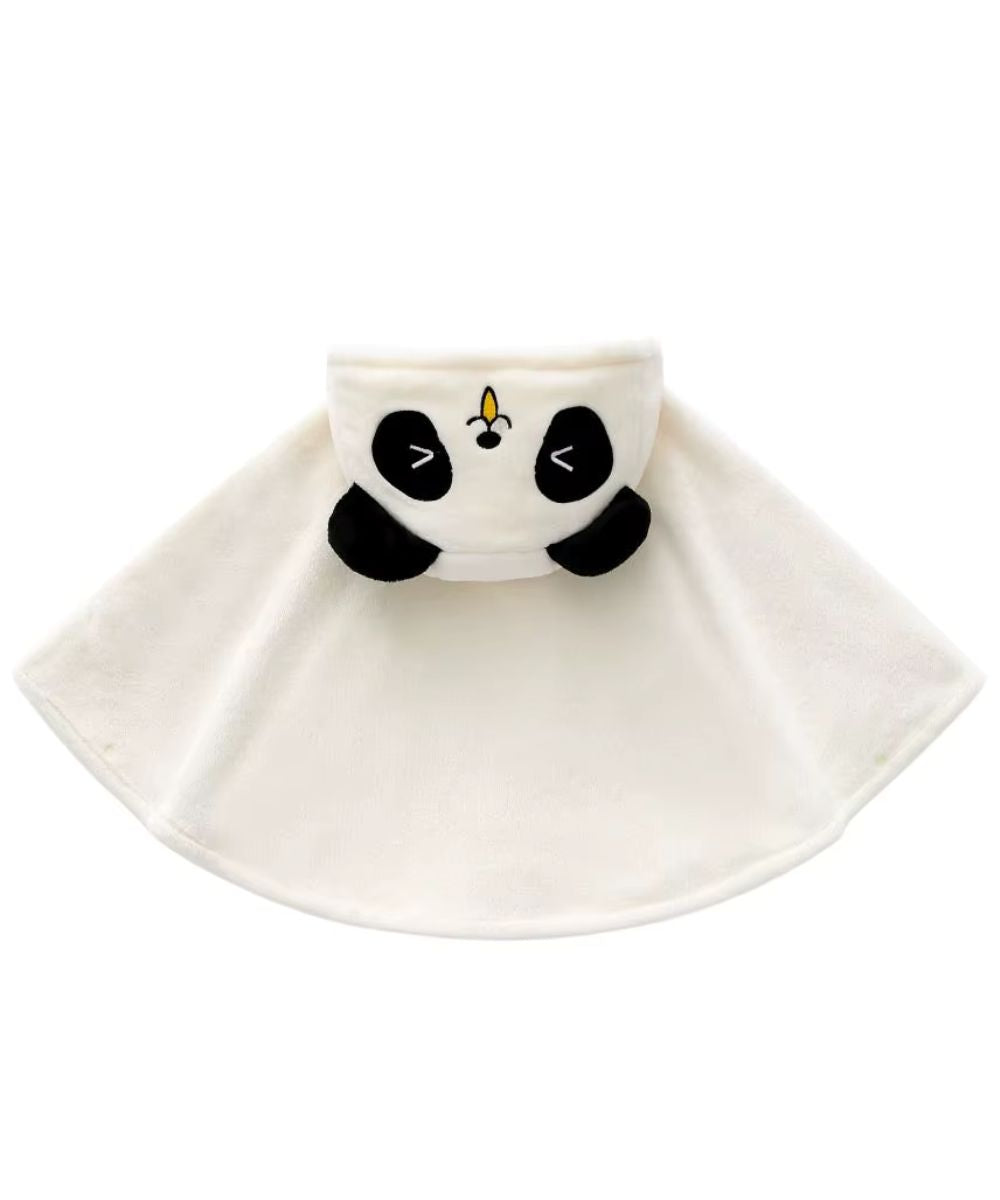 Poncho de bain pour bébé blanc avec capuche motif panda Planète Poncho
