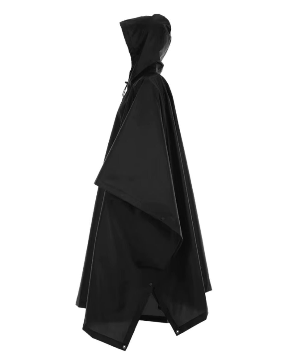 Poncho Pluie Noir Mixte