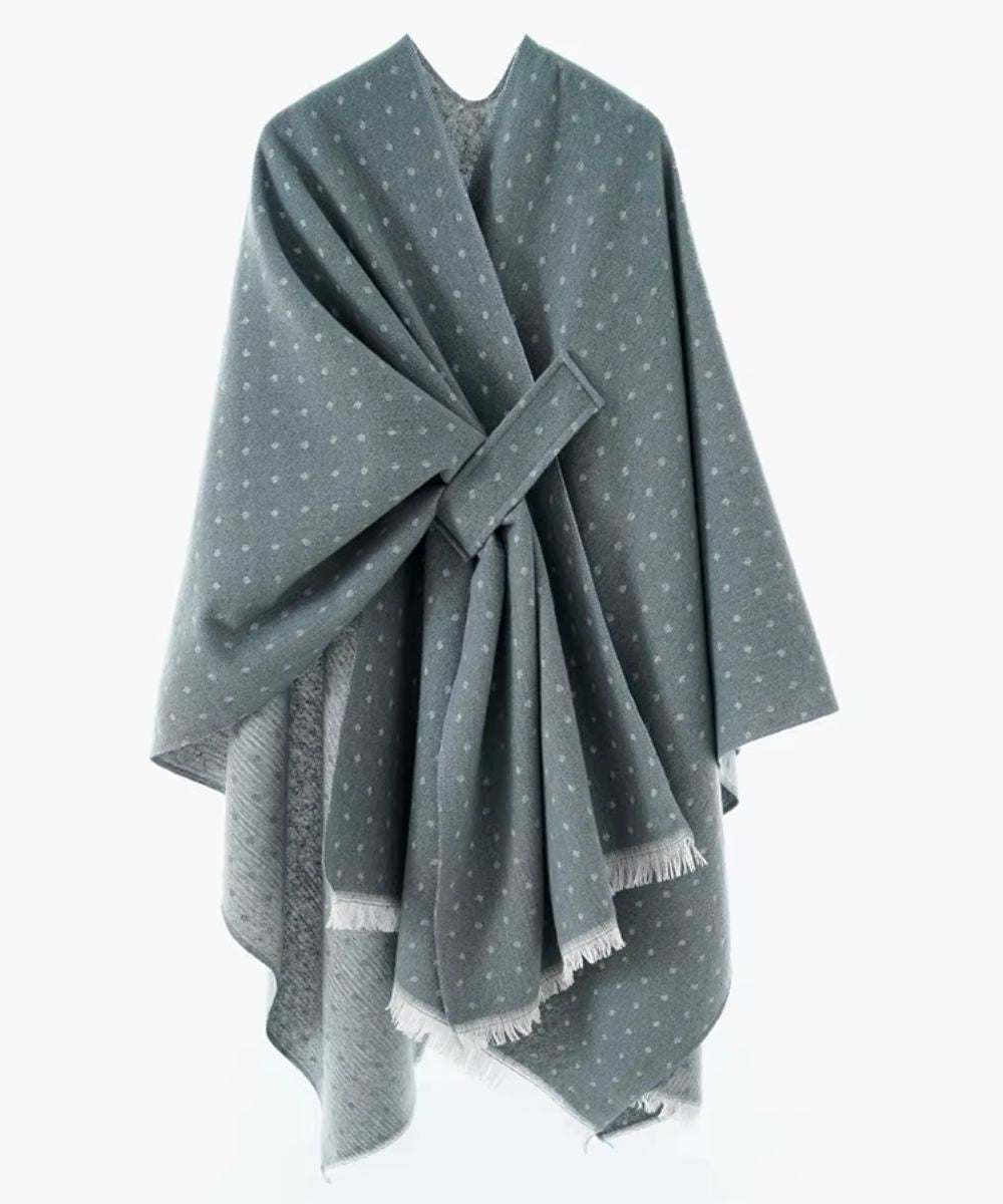 Poncho Femme Fin à Pois