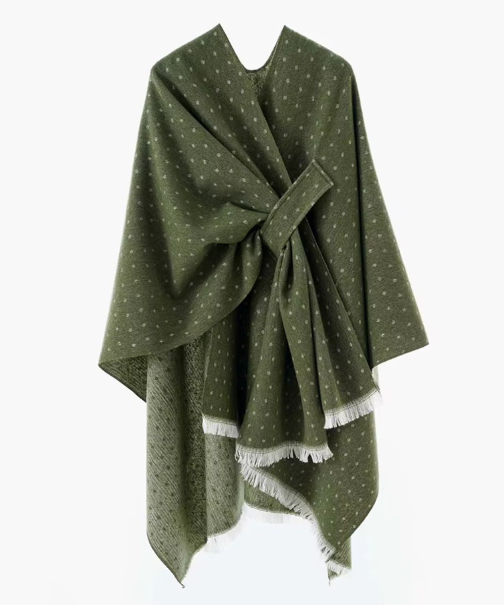 Poncho Femme Fin à Pois