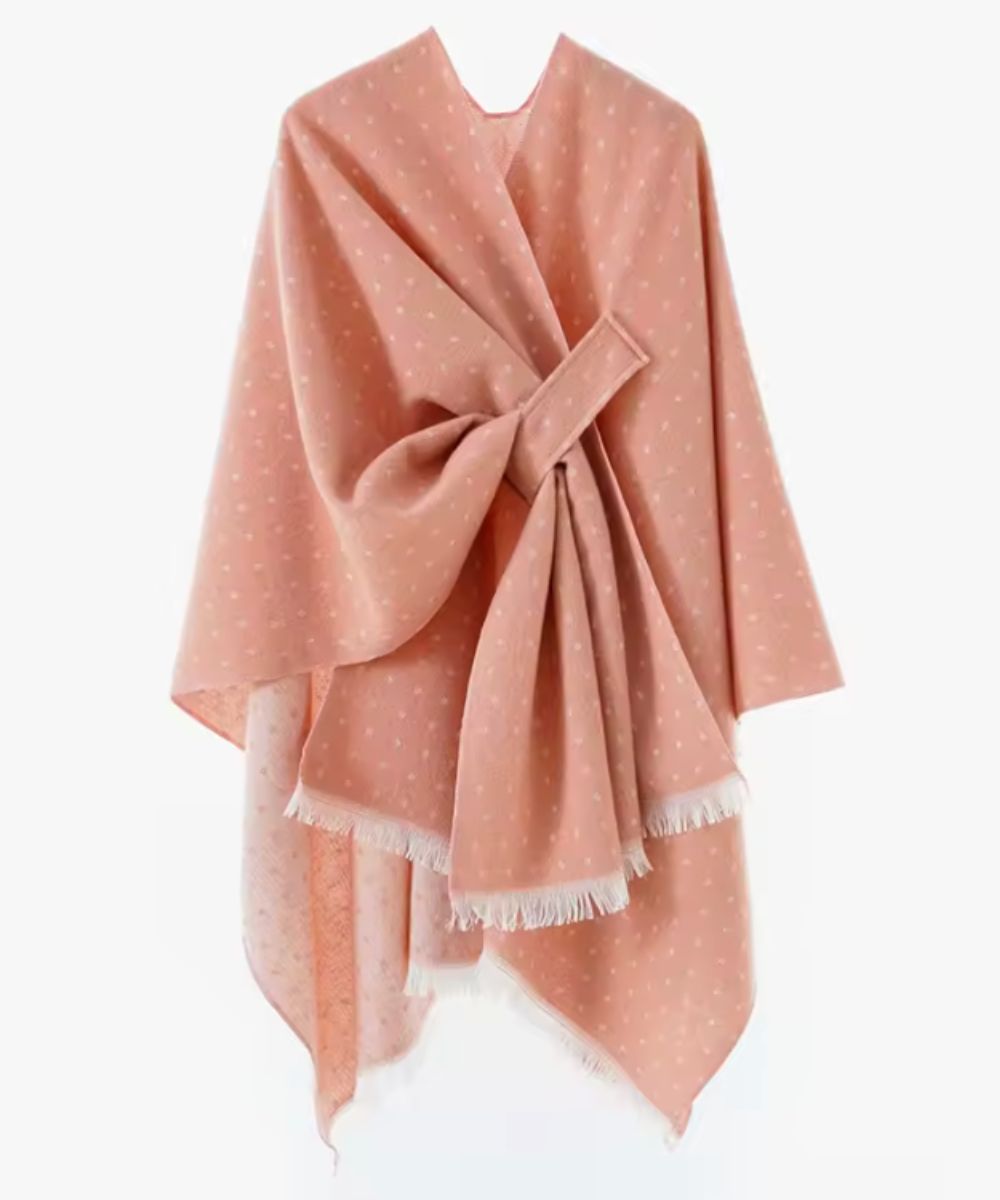 Poncho Femme Fin à Pois