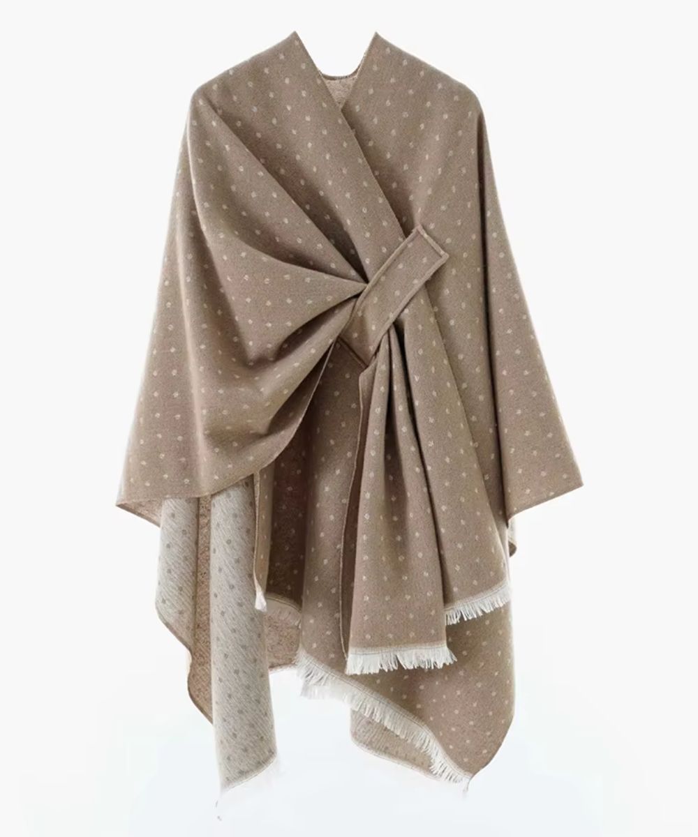 Poncho Femme Fin à Pois
