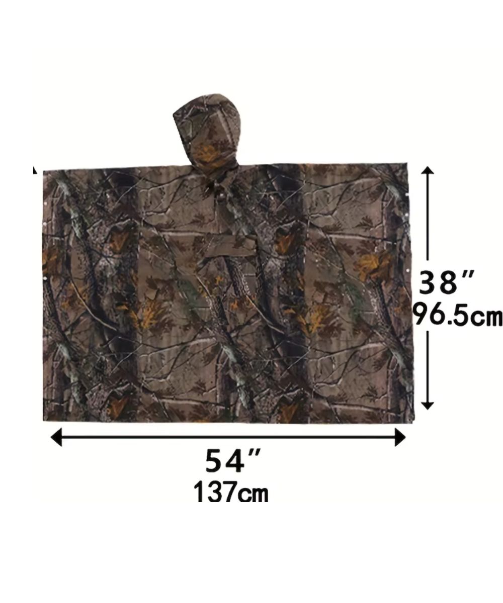 Poncho pluie tactique Planète Poncho motif camouflage avec dimensions
