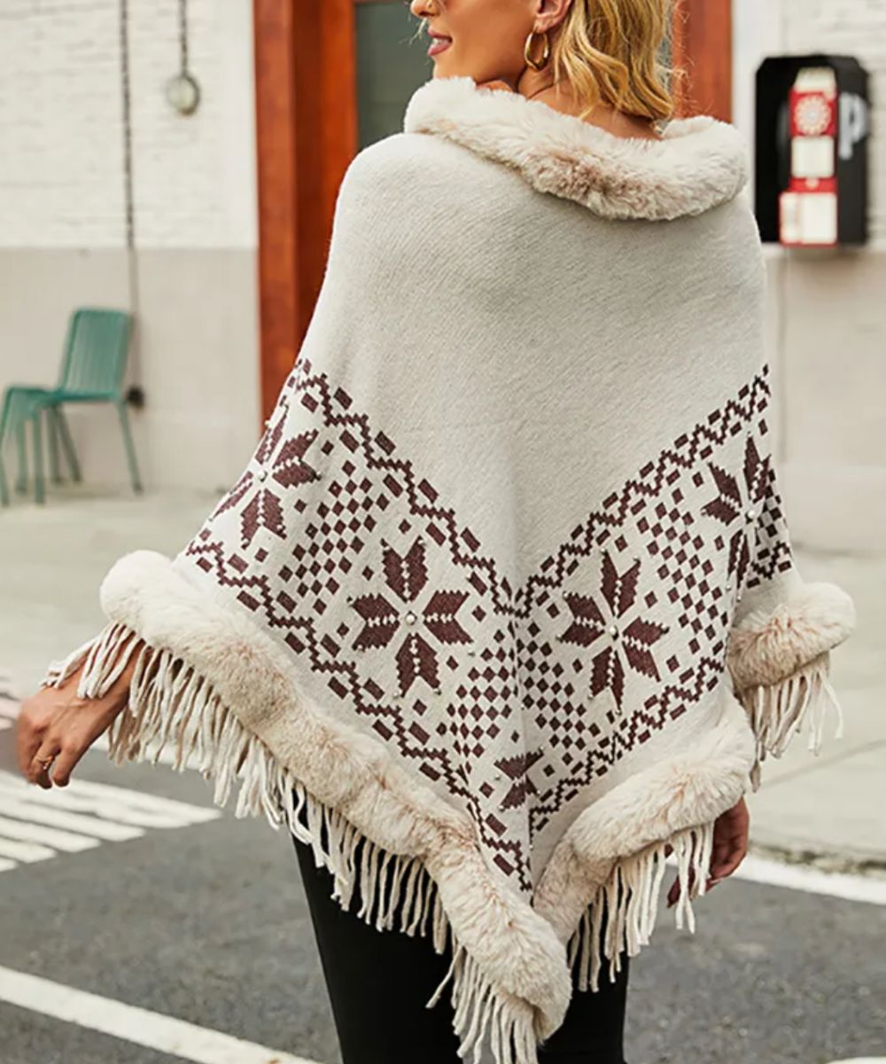 Poncho Chaud Femme