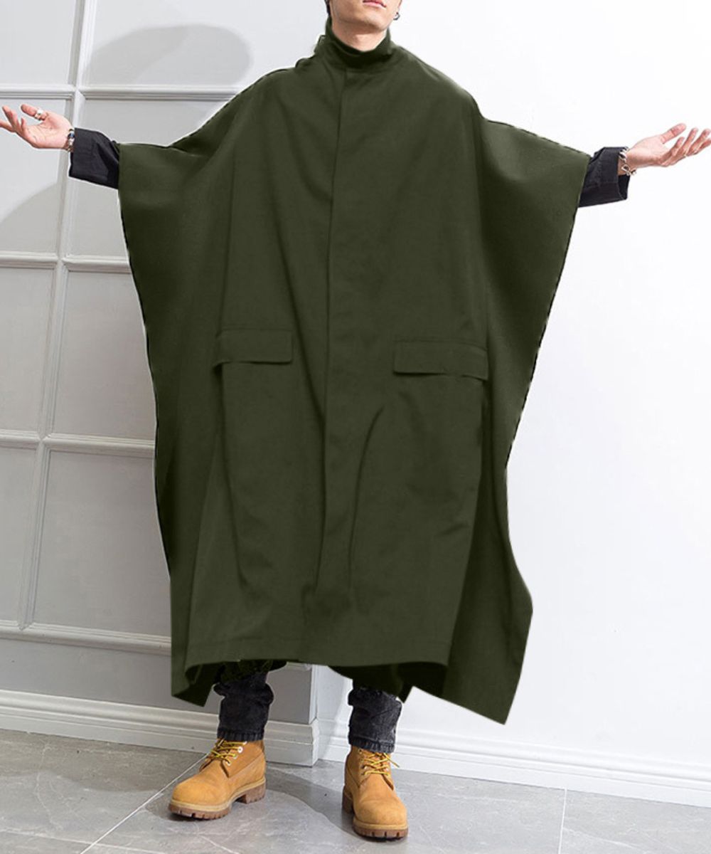 Poncho Trench Vert Homme - Planète Poncho